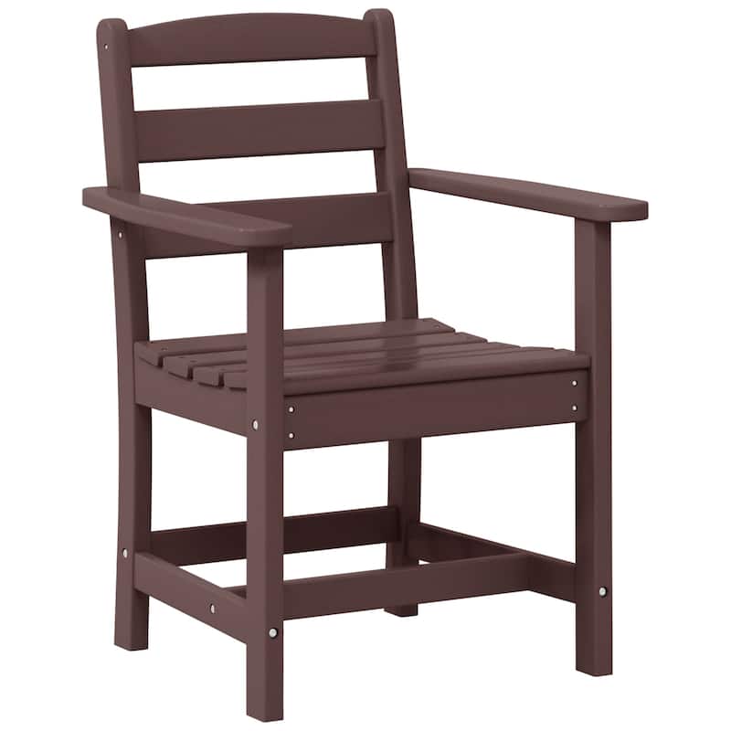 Shoreside Patio Dining Arm Chair - Dark Brown