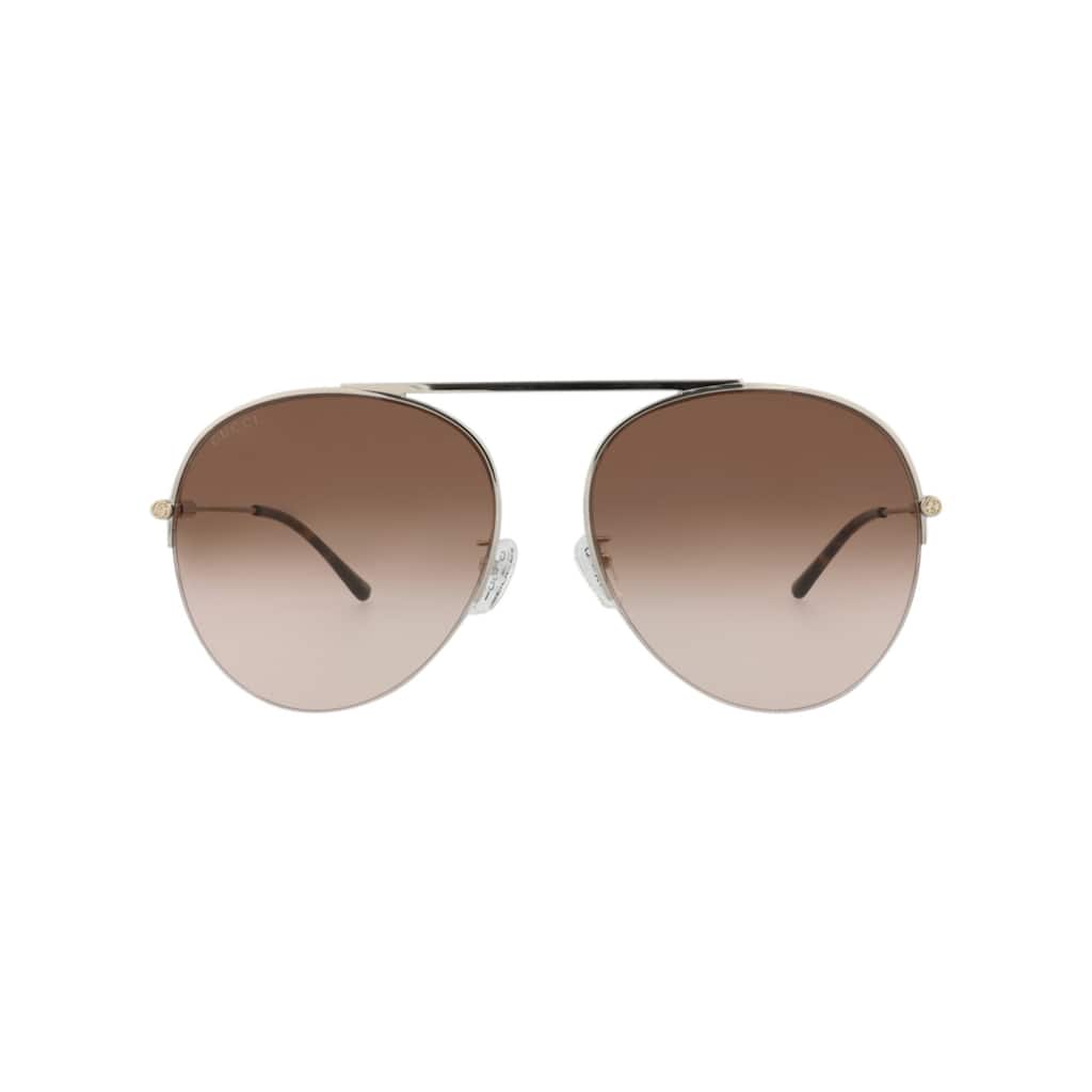 Gucci Aviator-Frame Metal Sunglasses