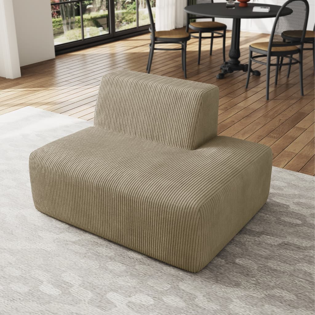 Modern Chaise Lounge Indoor Corduroy Sofa