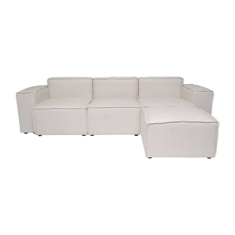 Contemporary 4 Piece Modular Sectional Sofa with Ottoman