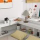 preview thumbnail 13 of 16, Full Bed with L-Shaped Bookcases & Two Drawers - Multifunctional Design