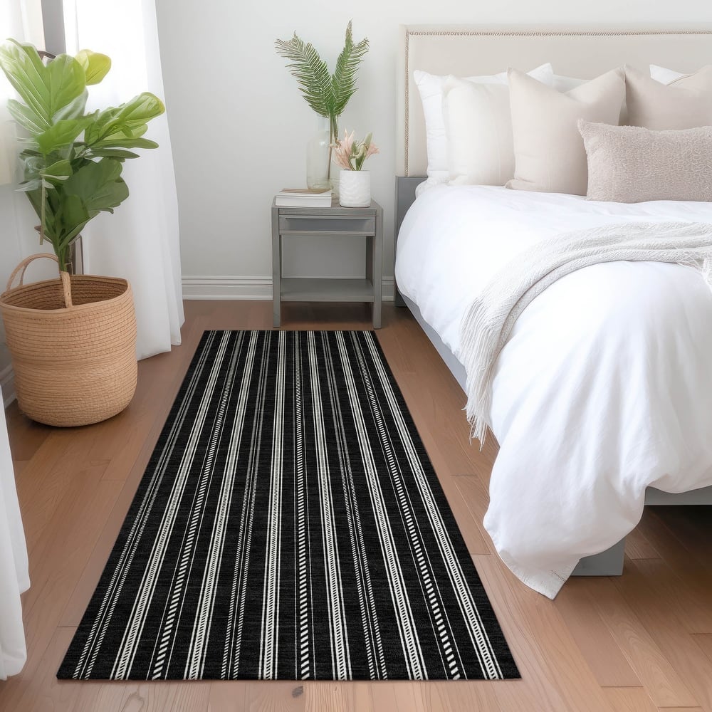 Premium Washable Super Soft Stripe Mayfield Rug