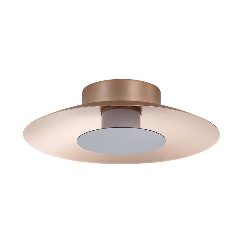 Luma LED Flush Mount - 12" in French Gold with Graphite Shade