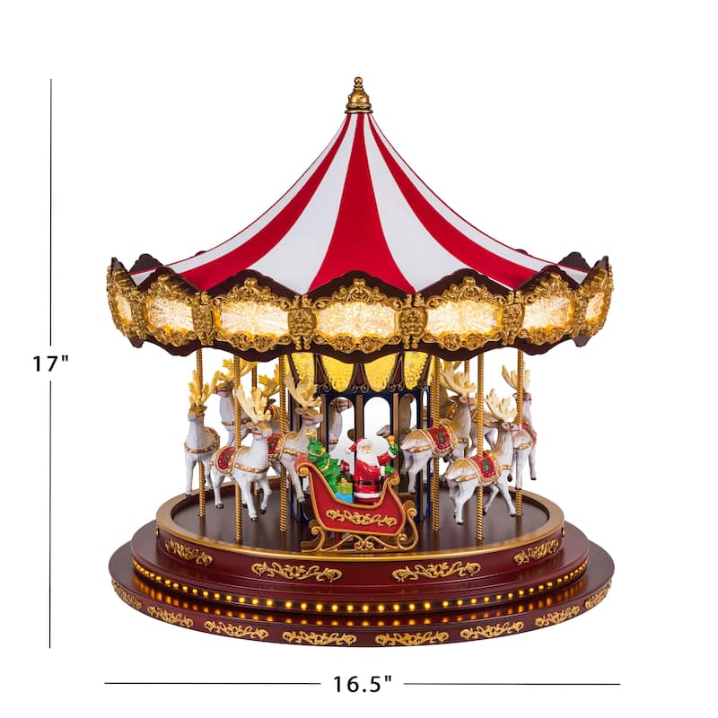 17" Deluxe Christmas Carousel