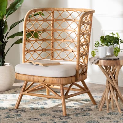 Tania Bohemian Light Honey Rattan Accent Chair
