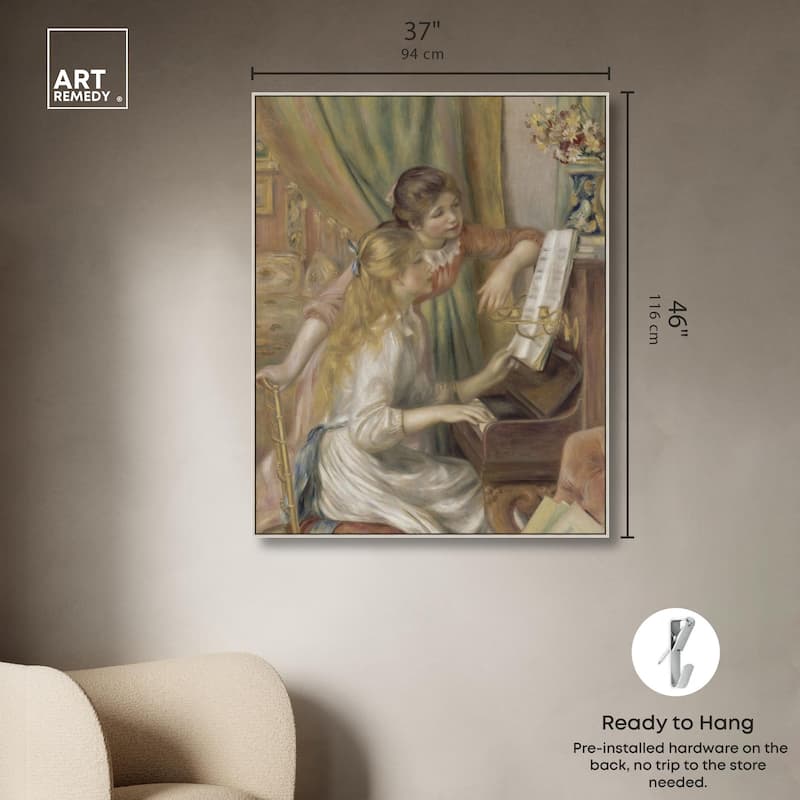 Young Girls at the Piano Canvas by Art Remedy