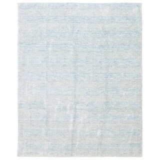 Small Blue Wool Rug ECARPETGALLERY Hand Loomed Pearl Blue Wool Rug - 8'1 x 10'1 - Bed Bath ...