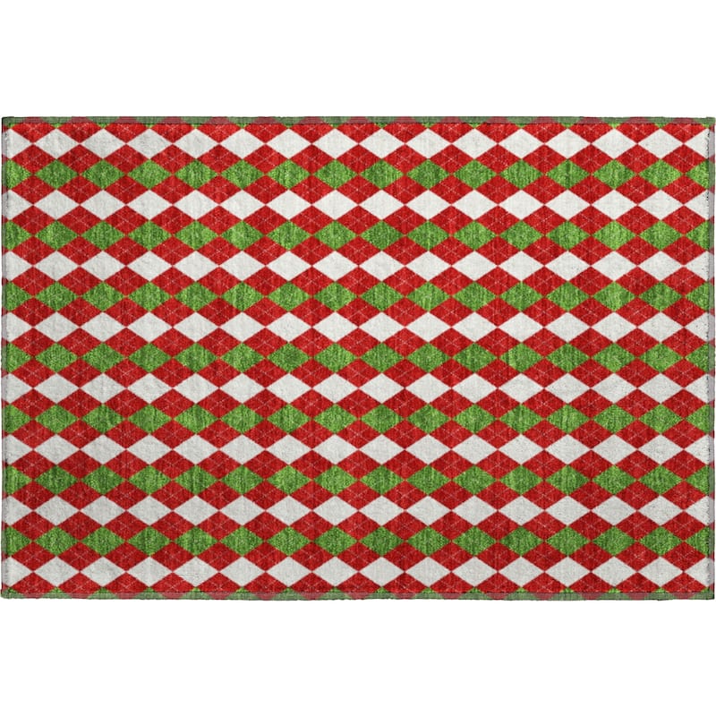 Premium Washable Super Soft Argyle Mayfield Rug