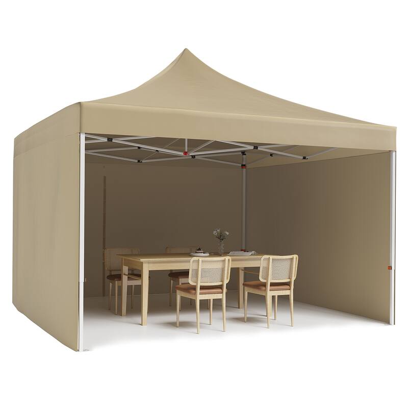 10x10 ft Pop-Up Canopy with 1-Minute Setup, UV Protection, Waterproof, and Adjustable Heights