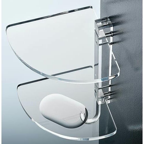 Nameeks 0605 Toscanaluce Collection Glass Bathroom Shelf - Transparent