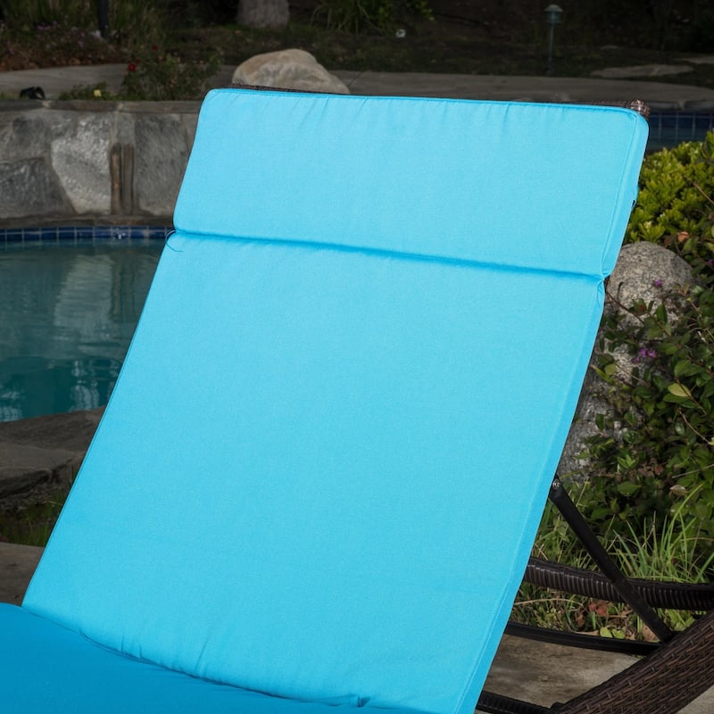 Salem Outdoor Cushion Set for Chaise Lounge - Cushions only (Set of 2) by Christopher Knight Home - 79.25"L x 27.50"W x 1.50"H