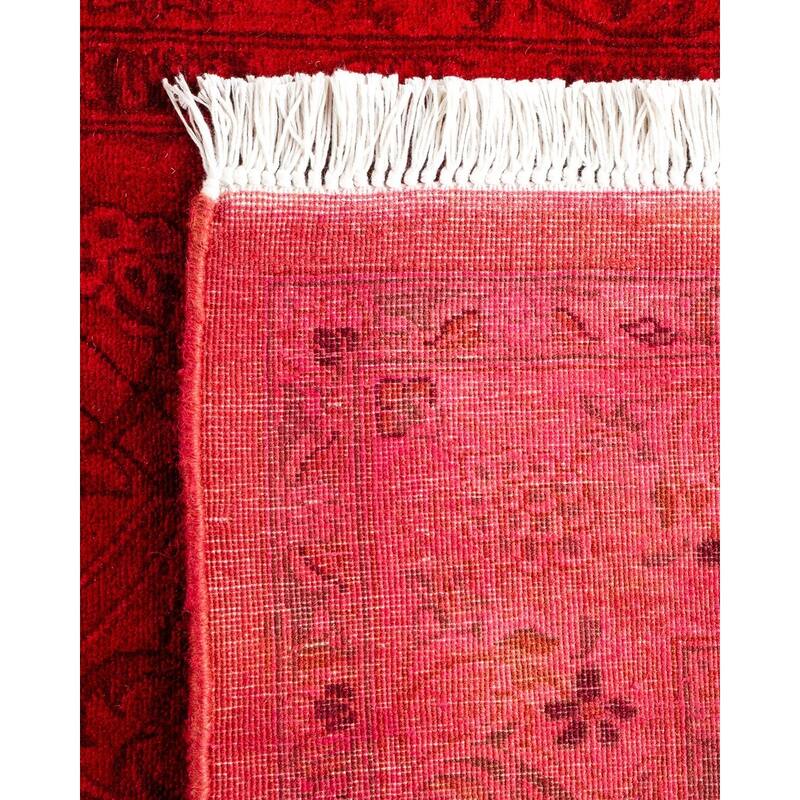 Fine Vibrance, One-of-a-Kind Hand-Knotted Area Rug - Red, 2' 7" x 9' 10" - 2' 7" x 9' 10"