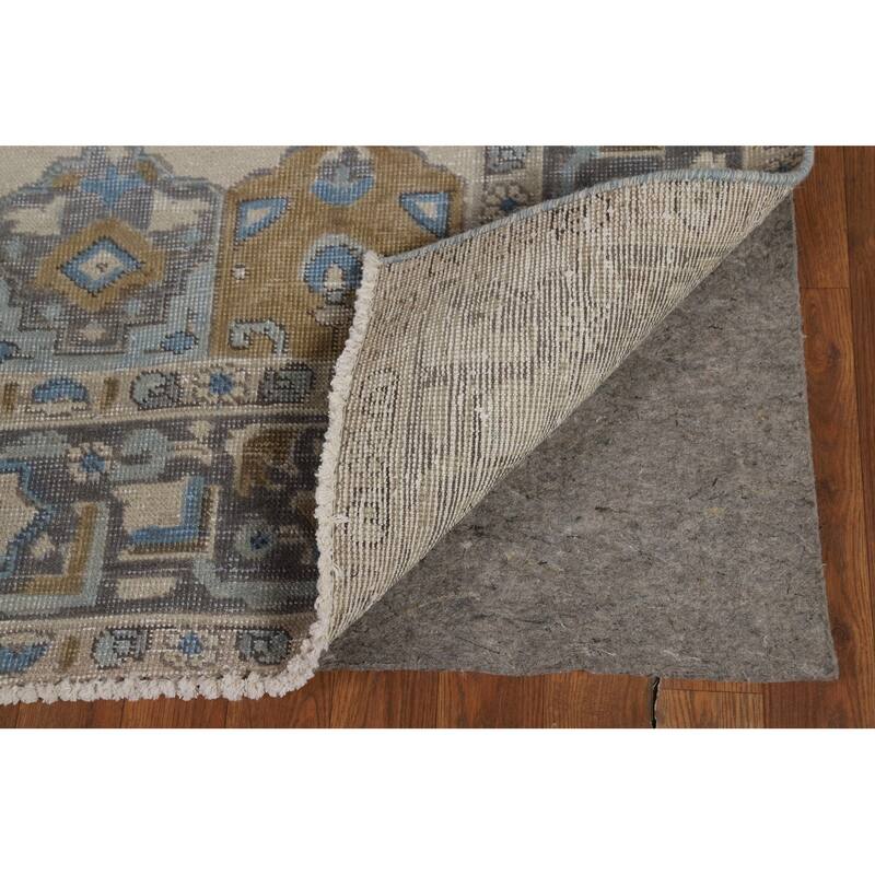 Geometric Tabriz Persian Rug Traditional Oriental Handmade Wool Carpet - 6'10"x 9'4"