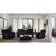 preview thumbnail 35 of 50, Modern 3-Piece Manual Reclining Living Room Sofa Set with Dropdown Table and Console Recliner+Loveseat+Sofa - Black