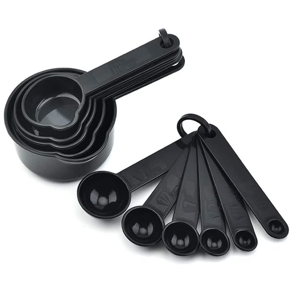 Plastic Measuring Cups set of 7 Black