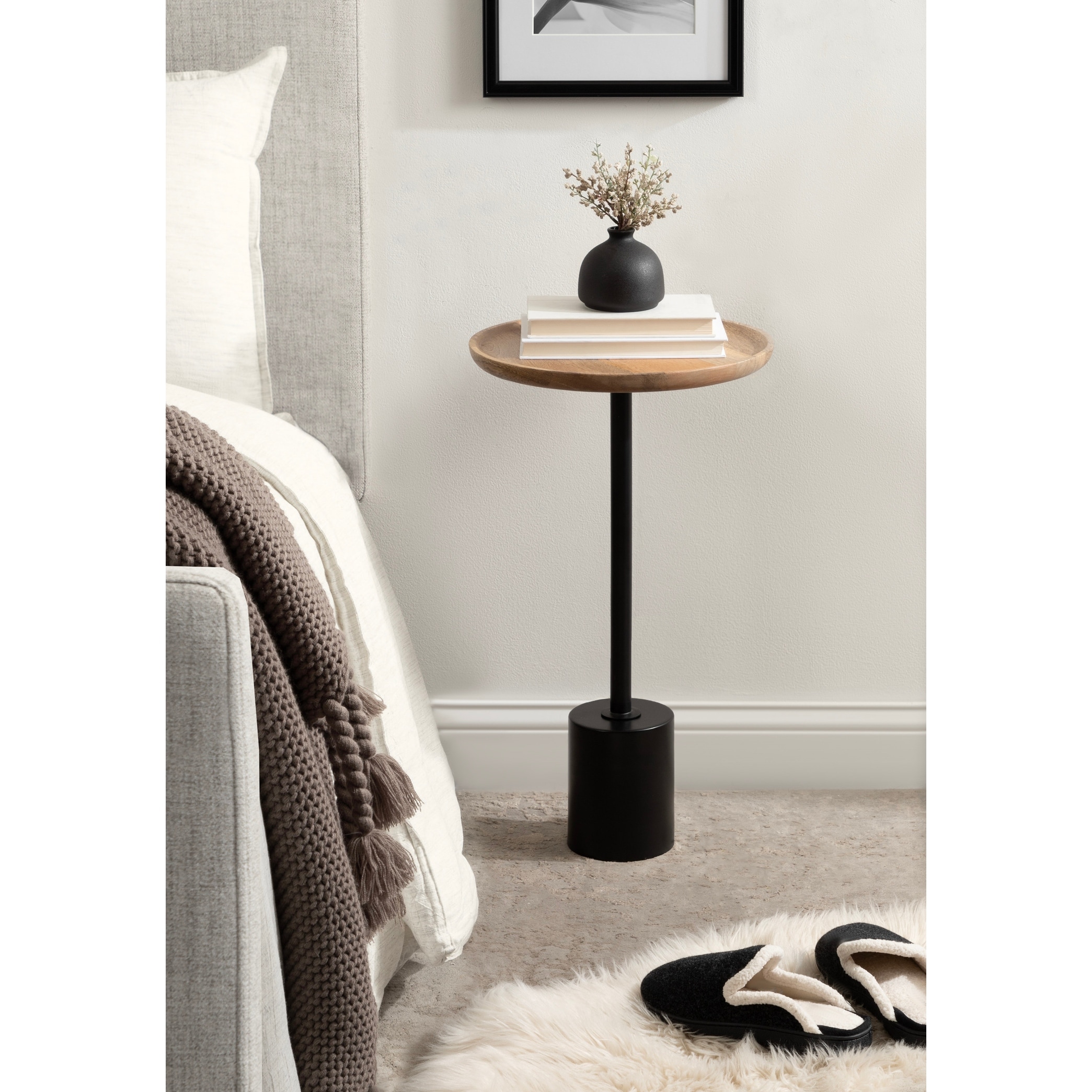 Kate and Laurel Xyler Wood and Metal Side Table - Overstock - 40891624