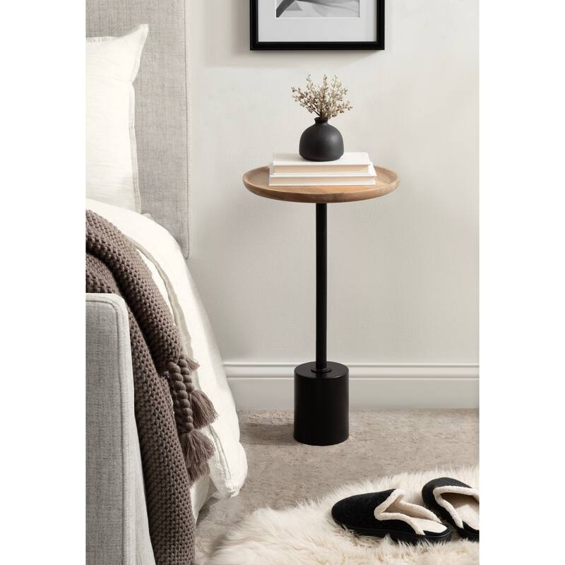Kate and Laurel Xyler Wood and Metal Side Table