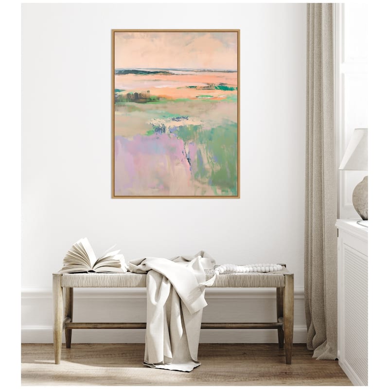 Kate and Laurel Sylvie Pastel Horizon II Framed Canvas by Amy Lighthall