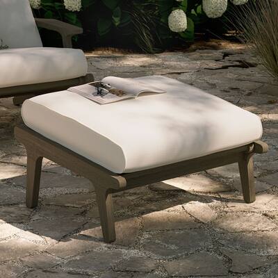 Saratoga Outdoor Patio Teak Ottoman