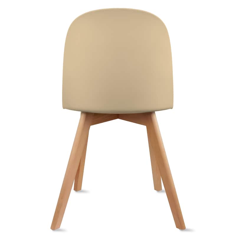 Set of 2 Modern Plastic Side Chairs with Wire Chrome Legs Ergonomic Dining Chairs for Kitchen, Dining Room, Office & Living Room