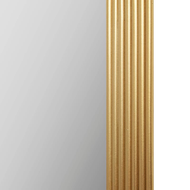Rounded Rectangle Fluted Wall Mirror Gold See below