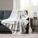 preview thumbnail 5 of 13, Madison Park Aina Oversized Faux Fur Marble Printed Knitted Throw