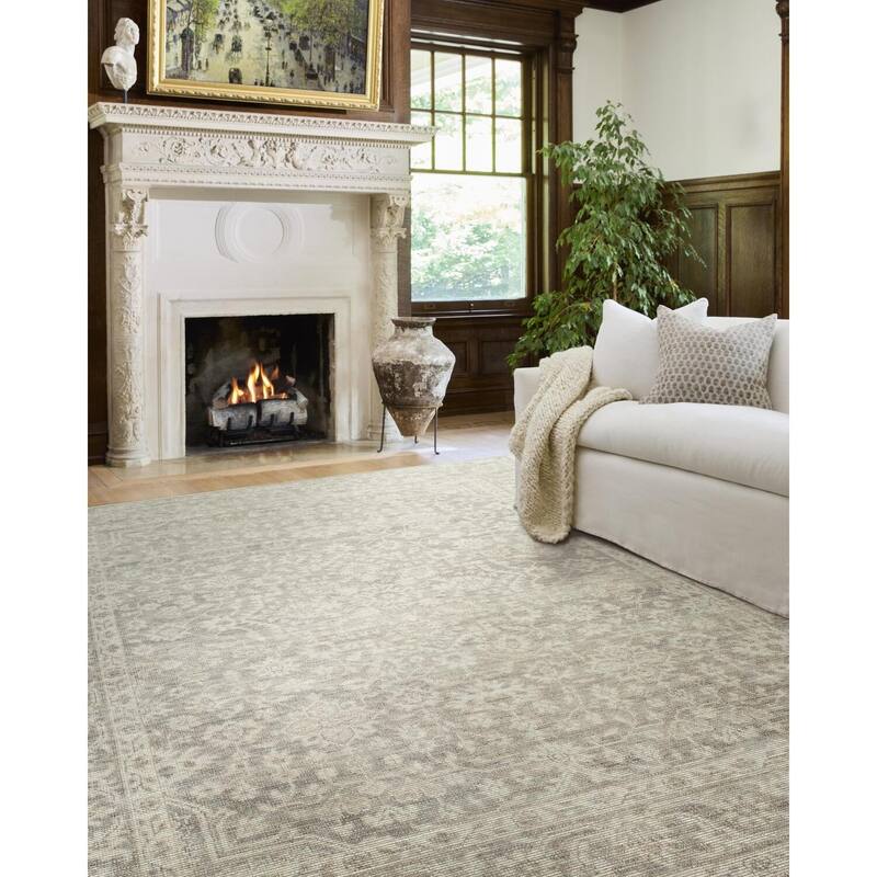 Nabela Noor Home x Livabliss Maan Traditional Area Rug - 9'1" x 12' - Grey