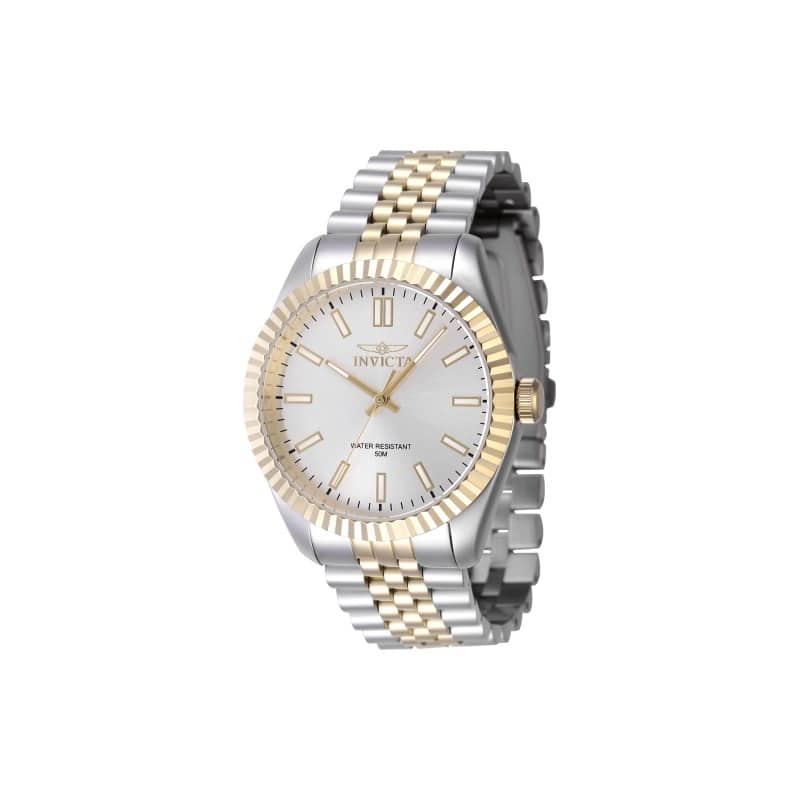 Invicta Men's 47484 Specialty Quartz 3 Hand Silver Dial Watch