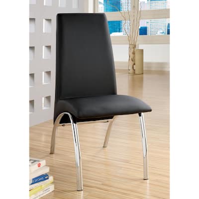 Chambers Modern Faux Leather Dining Chairs (Set of 2) by Furniture of America
