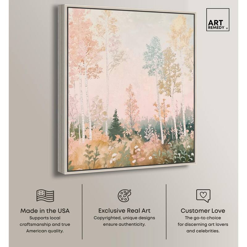 Birch Trees Canvas by Art Remedy
