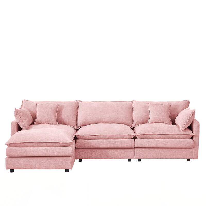 Modular Sectional Sofa, 102 Inch L Shaped Couch Set for Living Room
