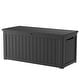preview thumbnail 8 of 13, 230 Gal. Resin Lockable Patio Outdoor Storage Deck Box for Furniture - 57.9"L x 32.2"W x 33.7"H