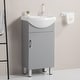 preview thumbnail 16 of 23, 18-inch mini bathroom cabinet with ceramic sink