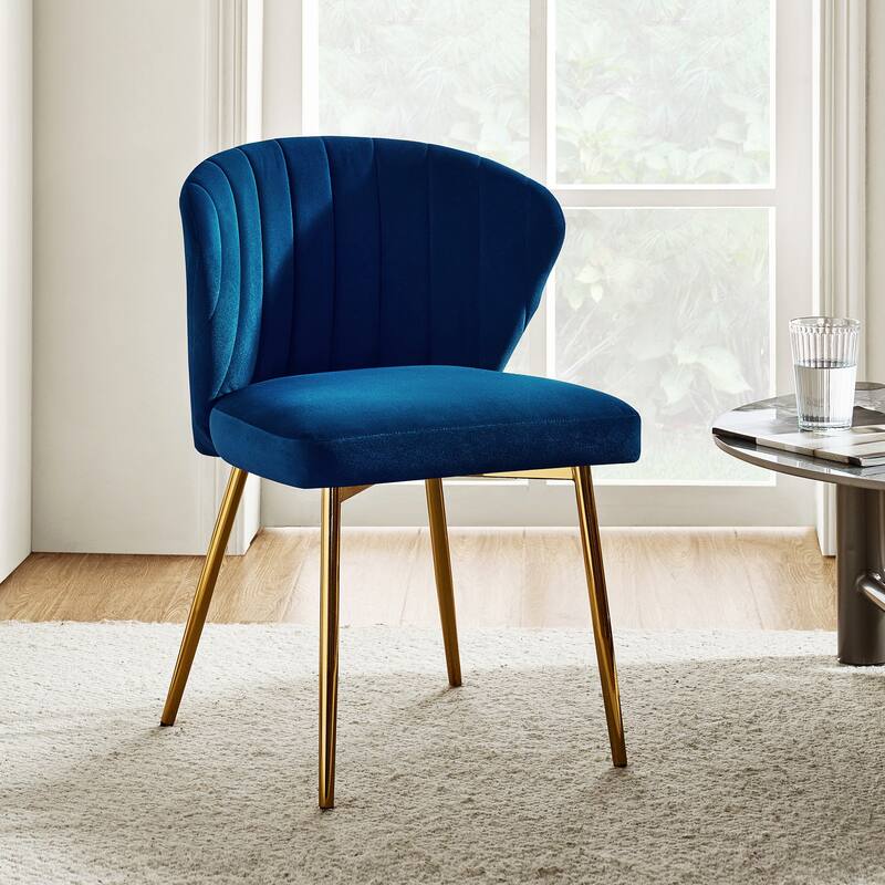 Aruna Accent Chair with Metal Legs 20''W X 19.5 ''D X 29''H by HULALA HOME