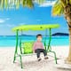 Outsunny 2-Seat Kids Canopy Swing, Children Outdoor Patio Lounge Chair ...