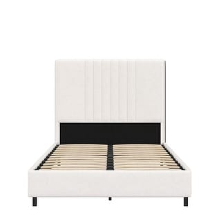 George Upholstered Wingback Platform Bed - On Sale - Bed Bath & Beyond ...