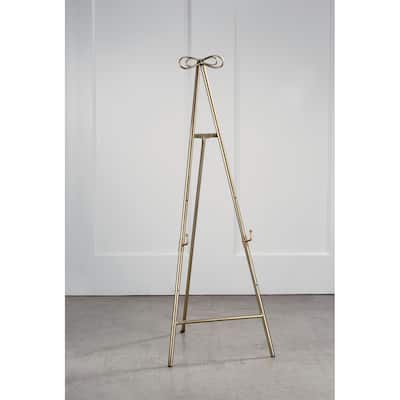 53.5"H Gold Metal Folding Tripod Floor Easel - 53.5"