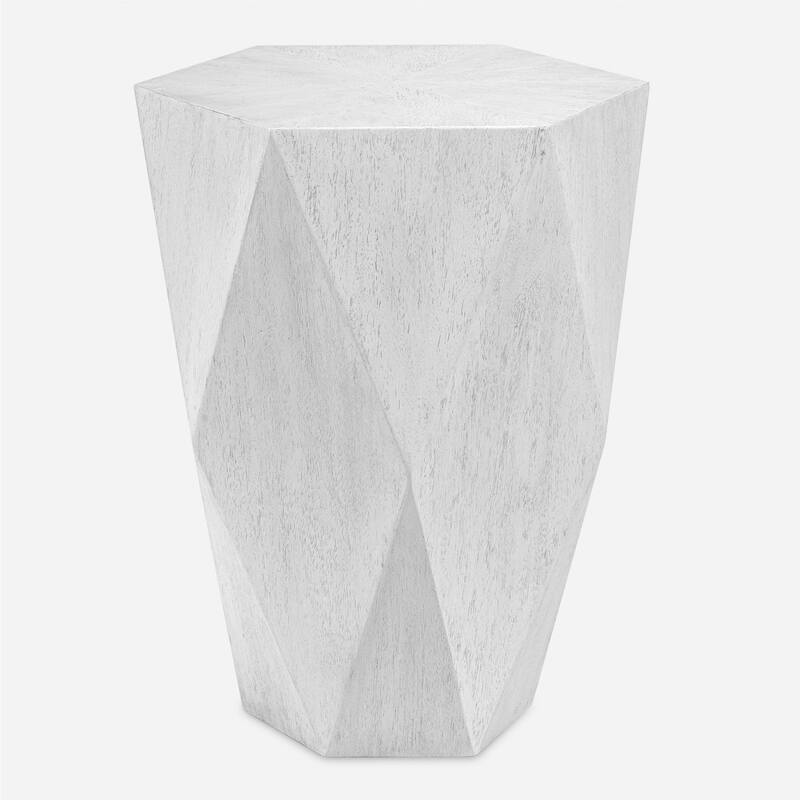 Geometric Sunburst Top Side Table - 24"