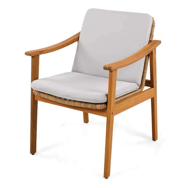Christopher Knight Home - Sanchez Acacia Wood Patio Dining Chairs（Set of 2）