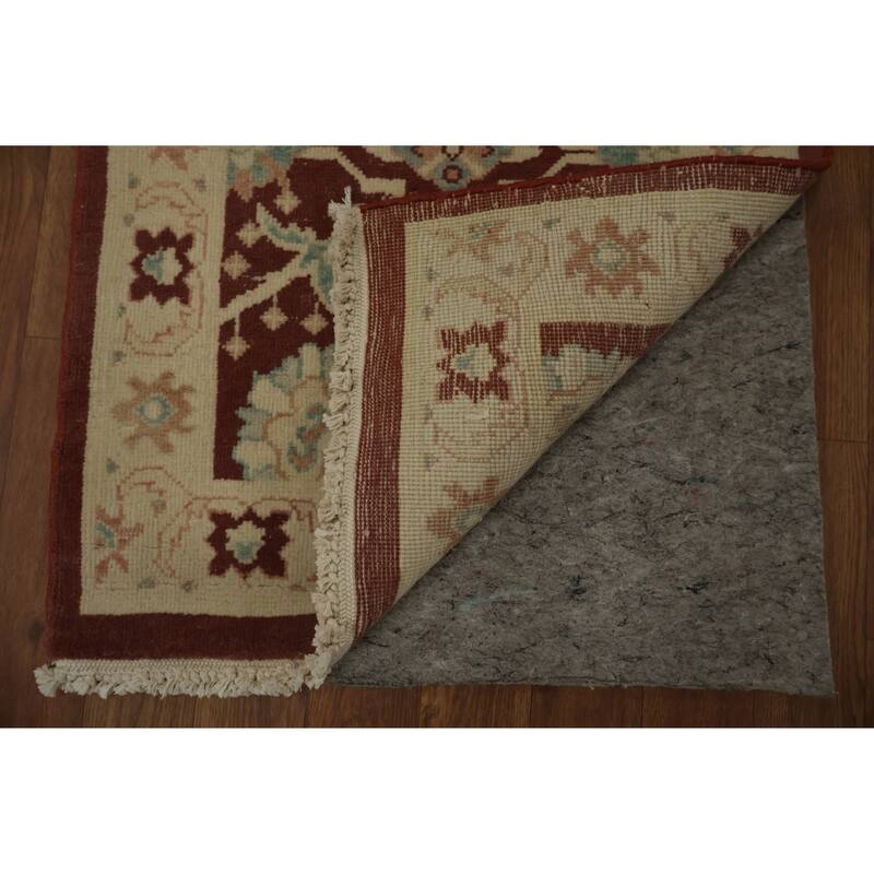 Hand Knotted Oriental 100% Wool Carpet Traditional All-Over Red Ziegler Area Rug - 3' 11'' X 2' 0''