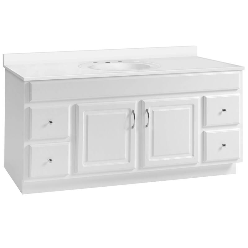 Design House 214908 Concord 60" Free Standing Single Basin Vanity Set - White