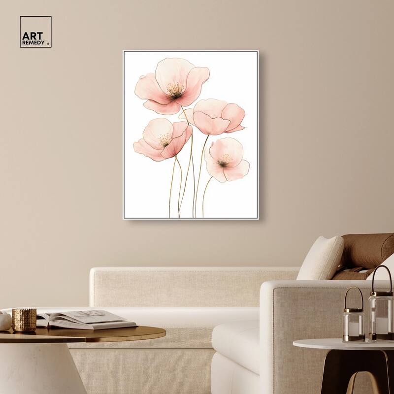 Pink Petal light Canvas by Art Remedy