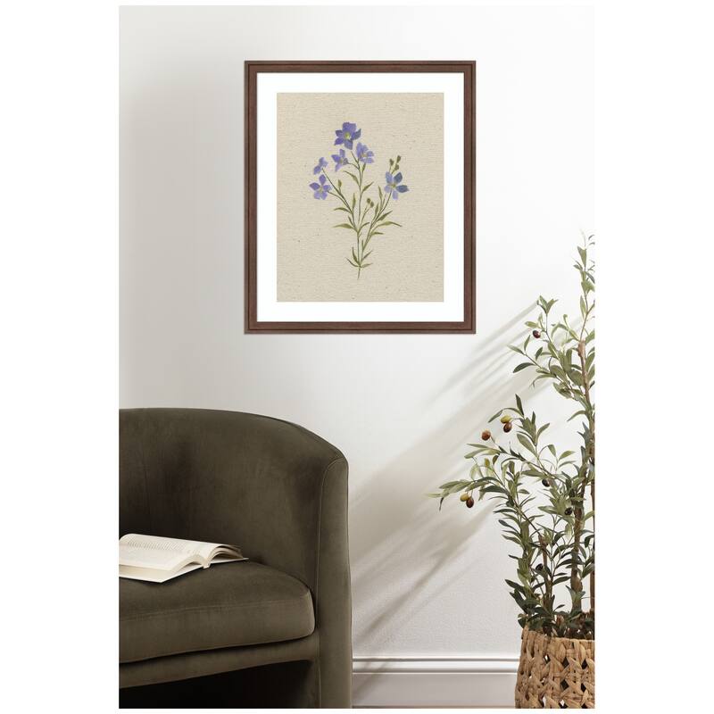 Kate and Laurel AQ Simple Bloom No 2 by Annie Quigley Framed Wall Art Print