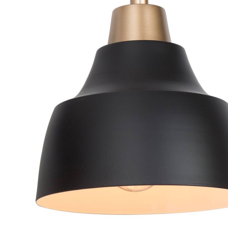 Modern Black Gold 3-light Bathroom Vanity Lights Metal Wall Sconces - Black and Gold - L24.5" x W 7"x H 8"