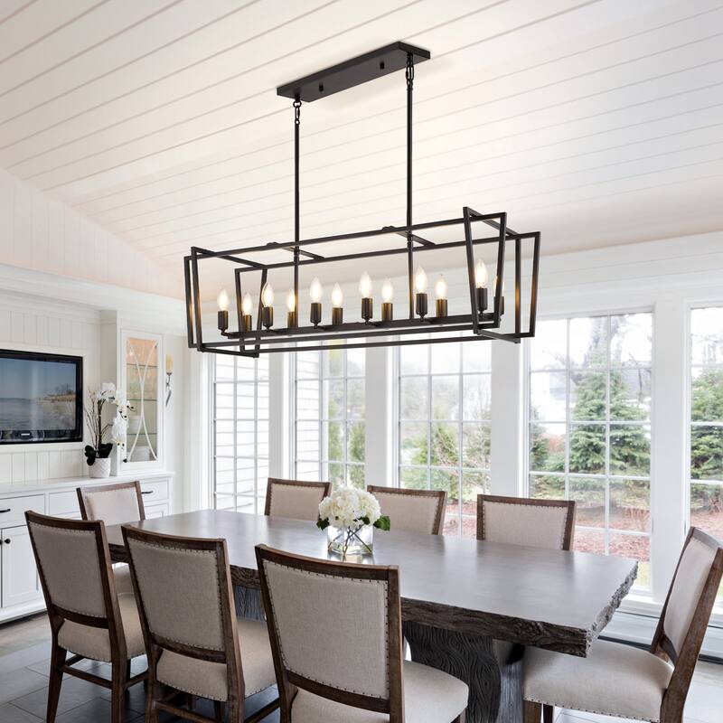 12 - Light Linear Candle Kitchen Island Pendant