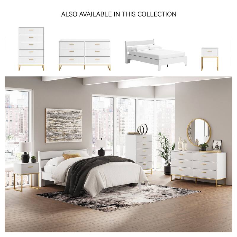 Signature Design by Ashley Socalle White Panel Platform Bed