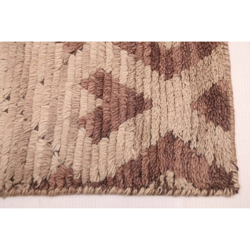 ECARPETGALLERY Hand-knotted Tangier Tan Wool Rug - 5'6 x 7'6