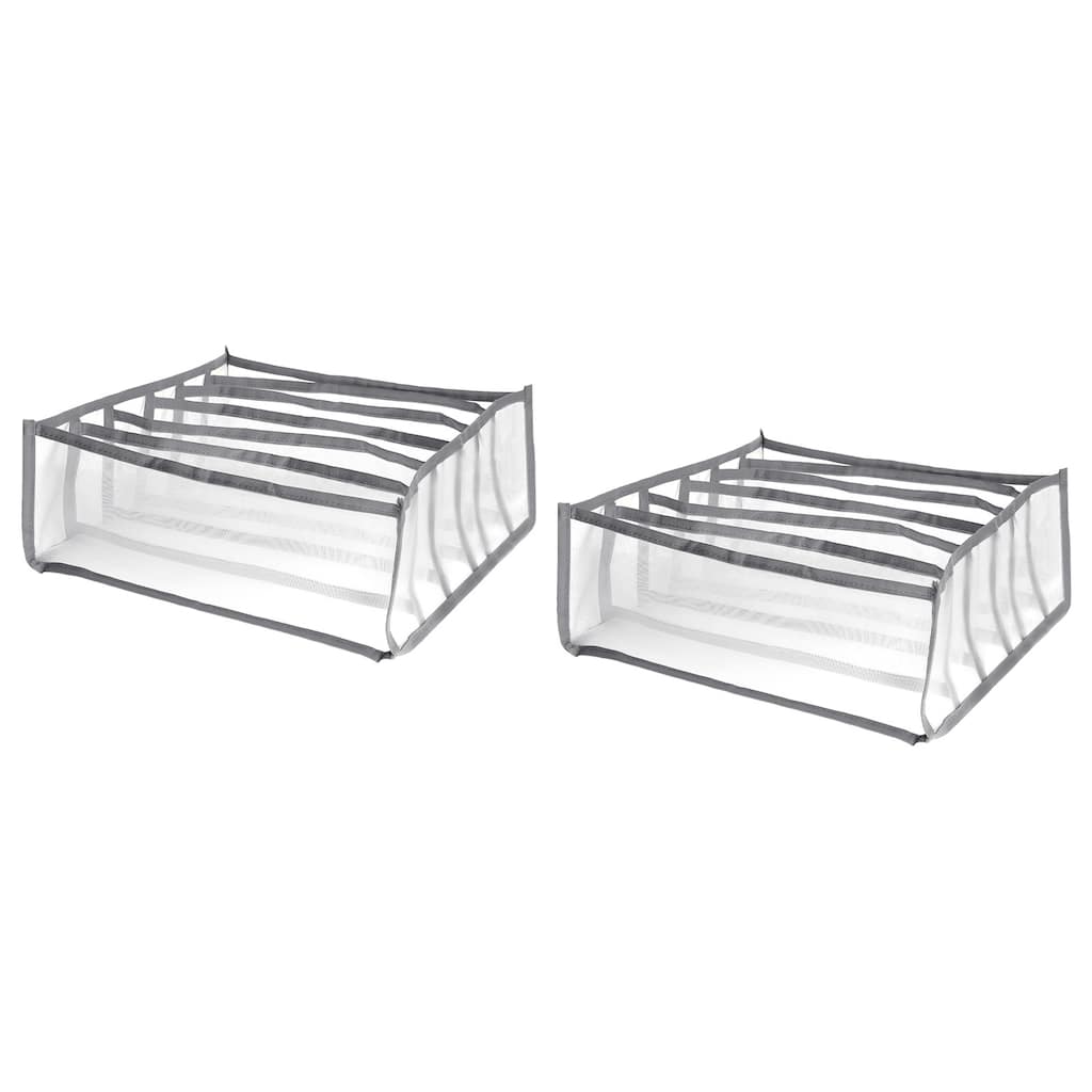 2pcs Foldable Drawer Organizer Closet Storage Box For Underwear Bra - 12.60" x 12.60" x 4.72"