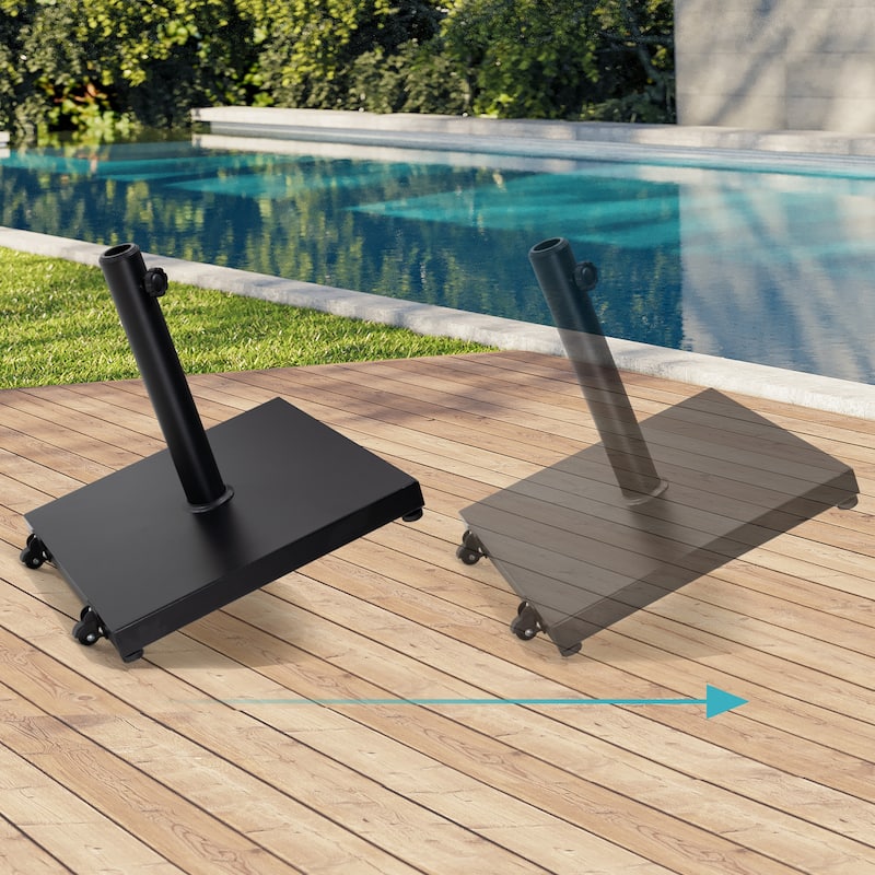 Outdoor Umbrella Base Stand Square Weighted for Patio Market Umbrella