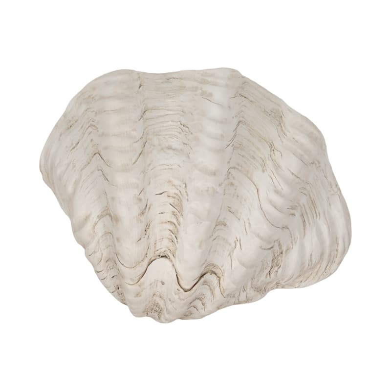 Sagebrook Home 9-inch Ivory Pearlized Shell Bowl, Polyresin Crafted - 9" x 8" x 5"